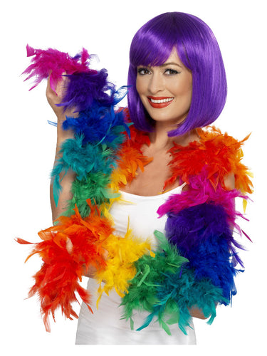 Deluxe Rainbow Feather Boa