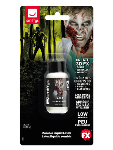 Smiffys Make-Up FX Zombie Liquid Latex, Clear