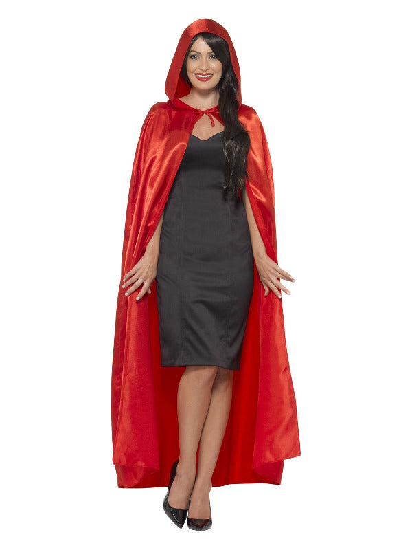 Red Satin Hooded Cape - image 1