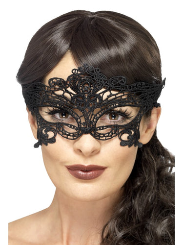 Embroidered Lace Filagree Heart Eyemask