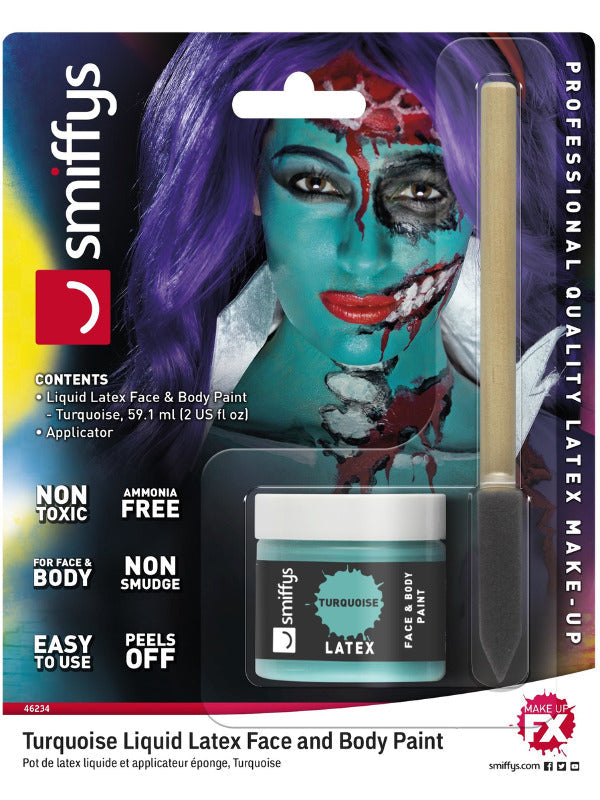Turquoise Liquid Latex Face and Body Paint - image 1