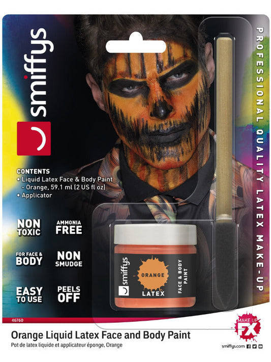 Orange Liquid Latex Face and Body Paint