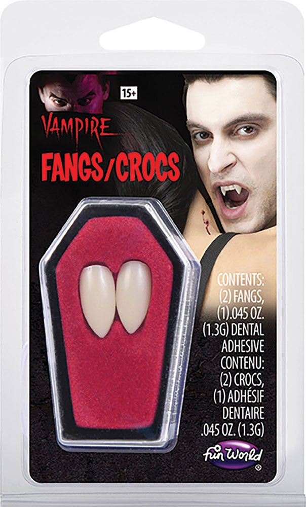 Dracula Fang Caps – in its packaging