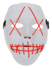 White Neon Light Up Stitch Face Mask - image 2