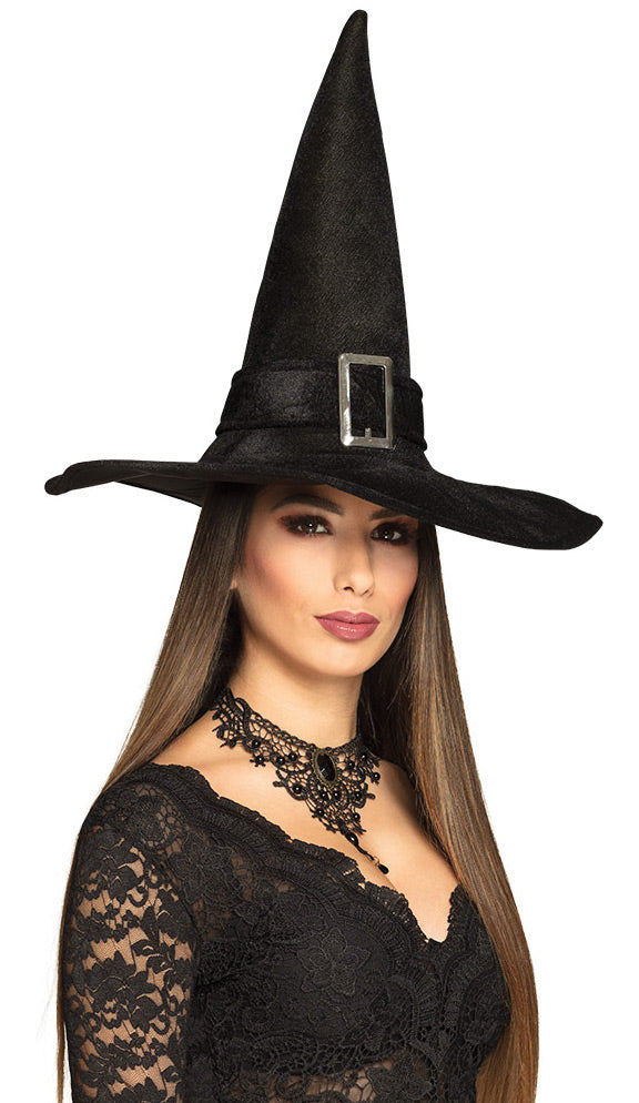 Deluxe Witch Hat with Buckle