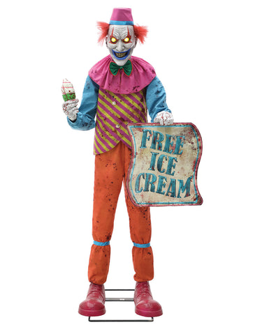 Neon Ice Cream Clown Animated Figure