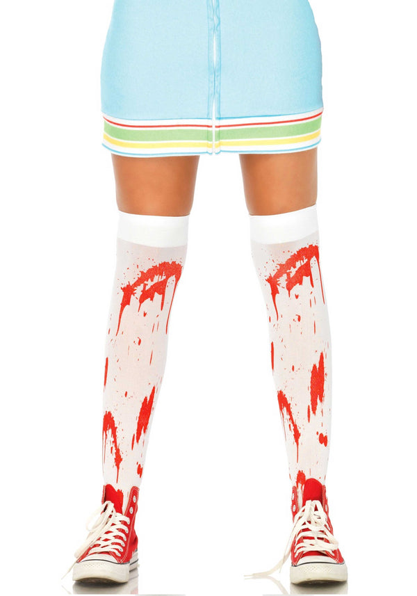 Bloody Zombie Thigh Highs Stockings - image 1