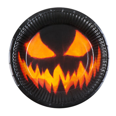 Creepy Pumpkin Paper Plates