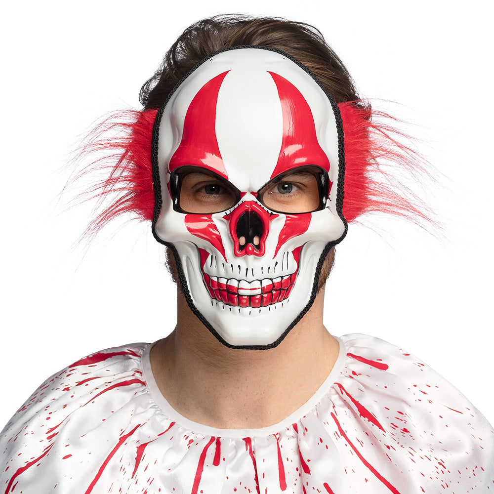 Fiery Clown Mask with Hair - image 1