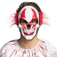 Fiery Clown Mask with Hair - image 1
