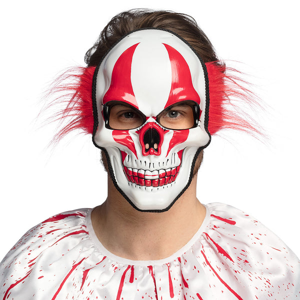 Fiery Clown Mask with Hair - image 1