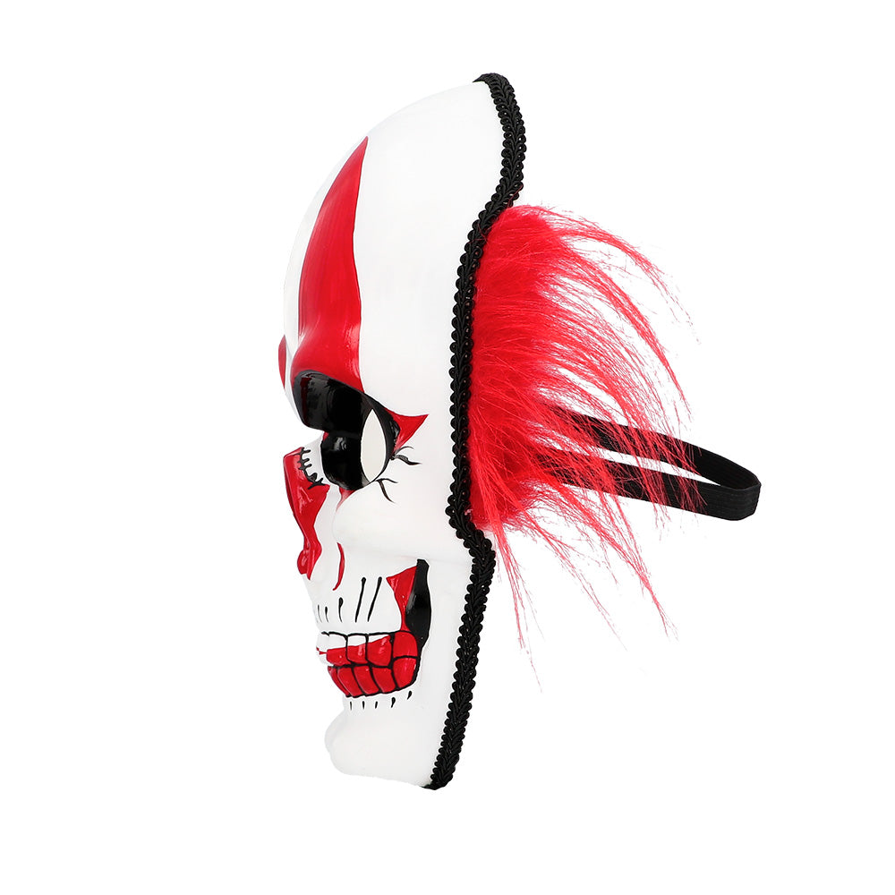 Fiery Clown Mask with Hair - image 3