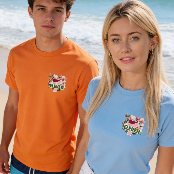 7-Eleven Floral Chest Logo T-Shirt – Vintage Meets Botanica - image 1