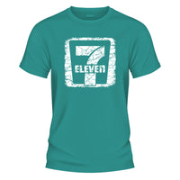 7 Eleven White Distressed T-Shirt, Casual Summer Graphic Tee, Unisex Vintage Style Top - image 1