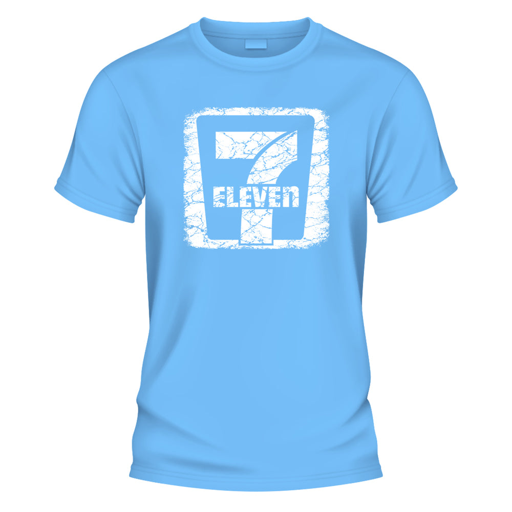7 Eleven White Distressed T-Shirt, Casual Summer Graphic Tee, Unisex Vintage Style Top - image 2
