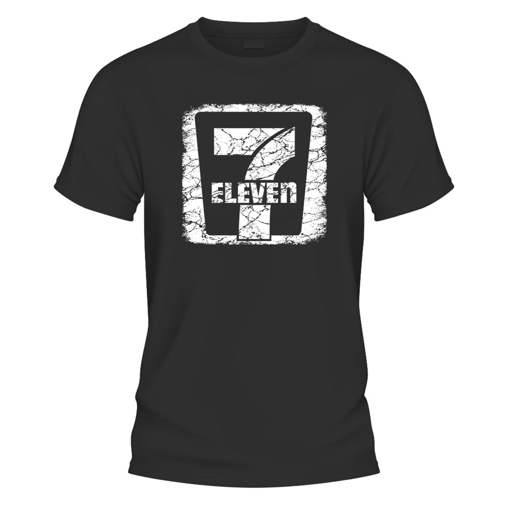 7 Eleven White Distressed T-Shirt, Casual Summer Graphic Tee, Unisex Vintage Style Top - image 3