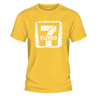 7 Eleven White Distressed T-Shirt, Casual Summer Graphic Tee, Unisex Vintage Style Top - image 5