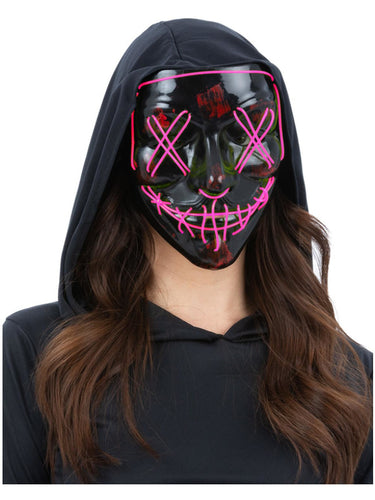 Pink Light Up LED Stitch Mask