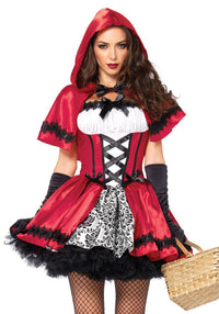 Gothic Red Riding Hood Dress Costume - image 1