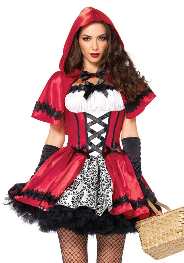 Gothic Red Riding Hood Dress Costume - image 1