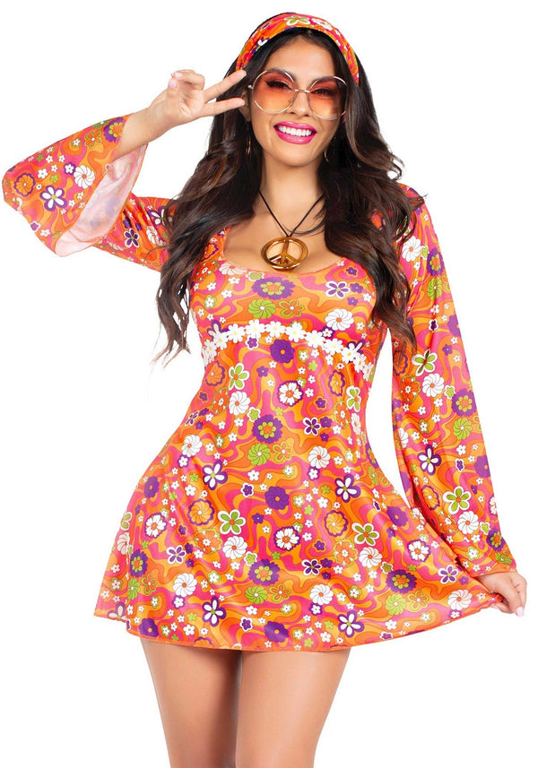 Hippie Chick Dress Costume - image 1