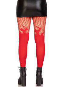 Flame Tights with Fishnet - image 2