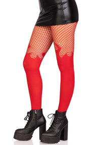 Flame Tights with Fishnet - image 3