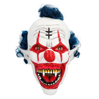 Vampire Clown with Hair Latex Head Mask - image 3