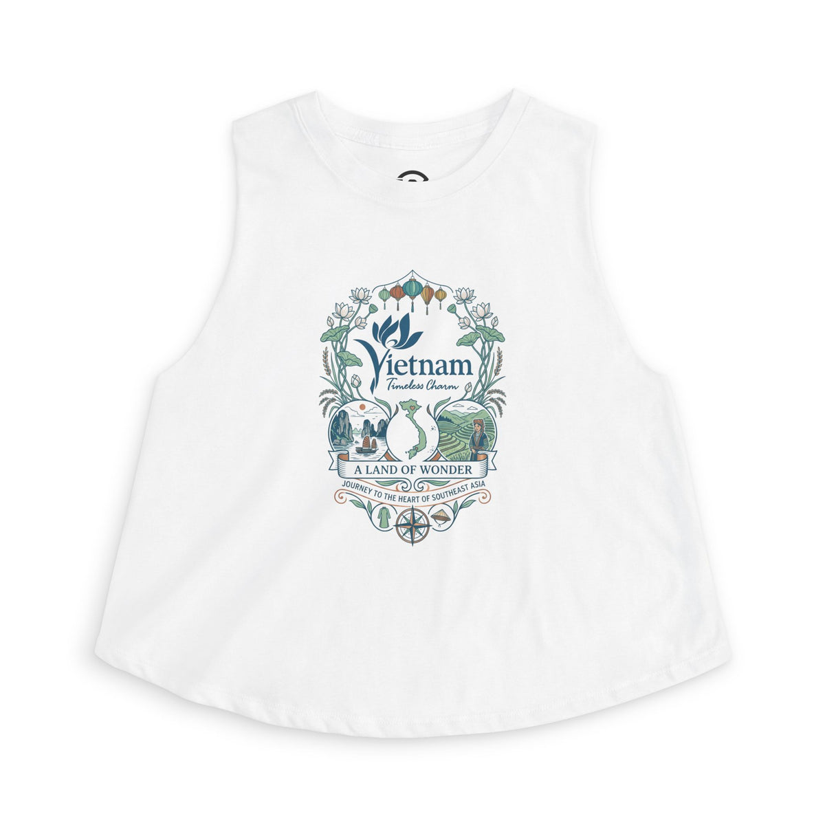 Vietnam Travel Crest crop top / A Land of Wonder graphic - image 2