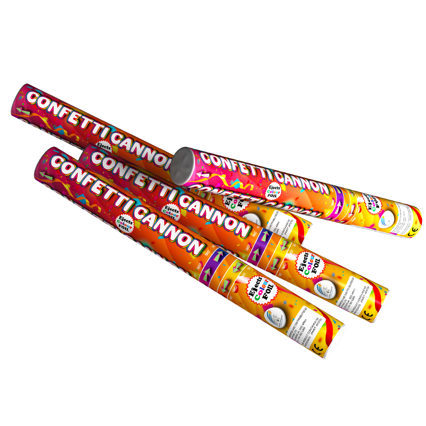 50cm Confetti Cannon with Coloured Foil