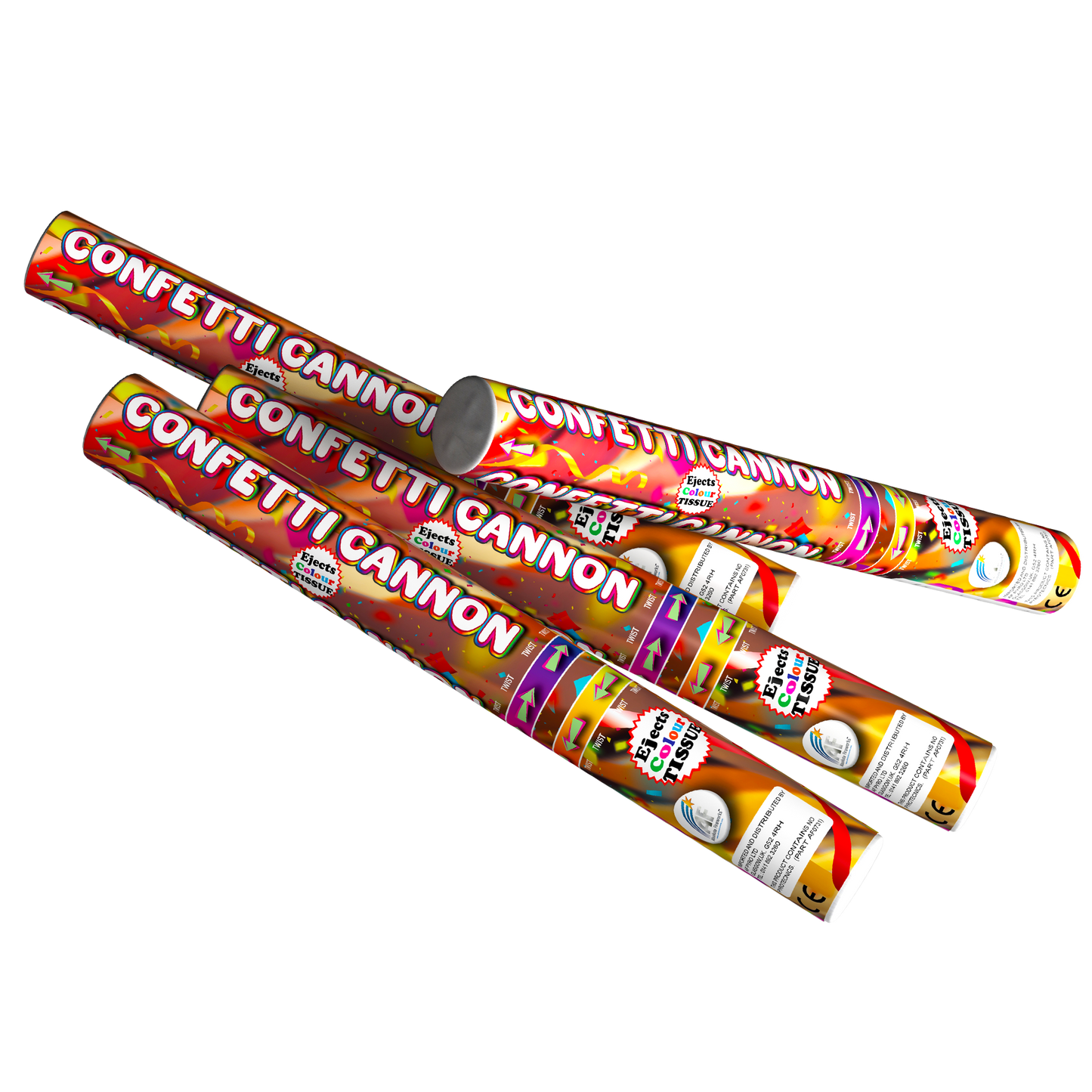50cm Confetti Cannon with Coloured Tissue