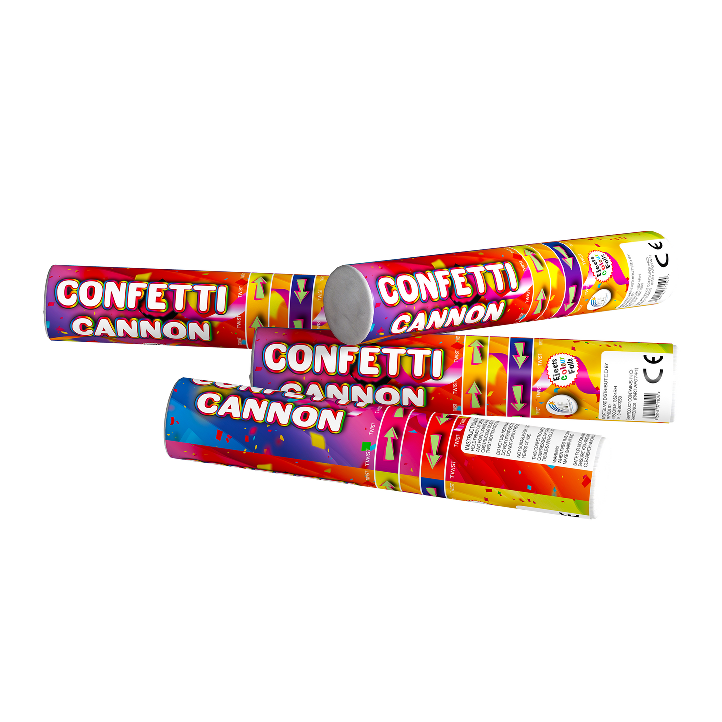 30cm Confetti Cannon with Coloured Foil