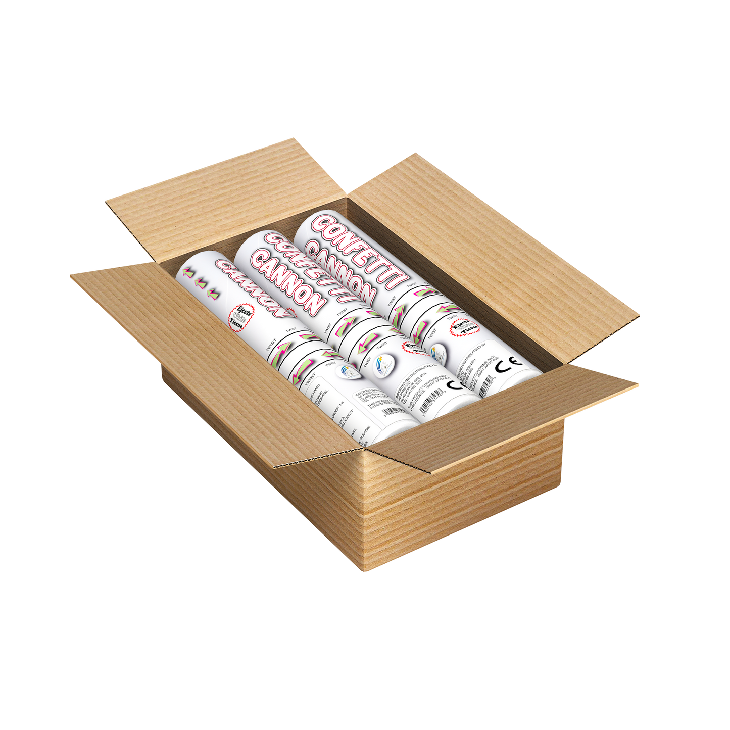 30cm Confetti Cannon with White Tissue