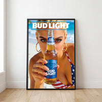 All American Bug Light Bikini Eyes Up Here Poster Wall Art, Modern Home Decor, Digital Print - image 2