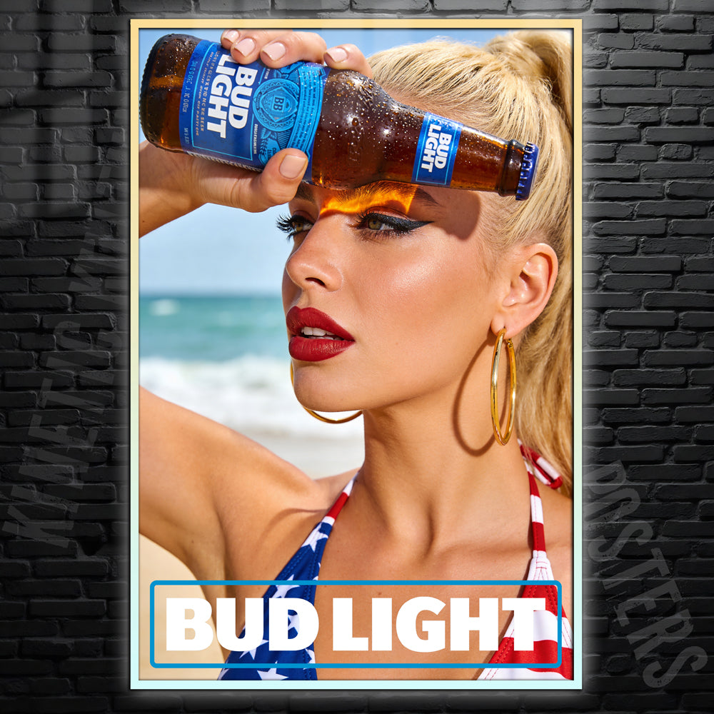 All American Bud Light Bikini Poster Wall Art, Modern Home Decor, Digital Print - image 3