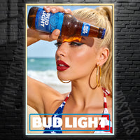 All American Bud Light Bikini Poster Wall Art, Modern Home Decor, Digital Print - image 3