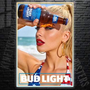 All American Bud Light Bikini Poster Wall Art, Modern Home Decor, Digital Print - image 3