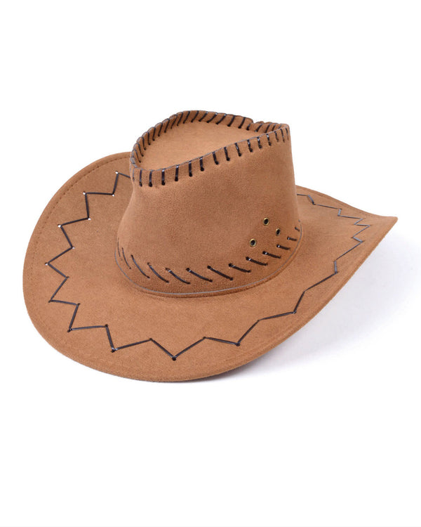 Brown Stitched Cowboy Hat