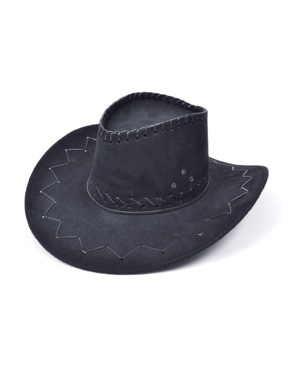 Black Stitched Cowboy Hat