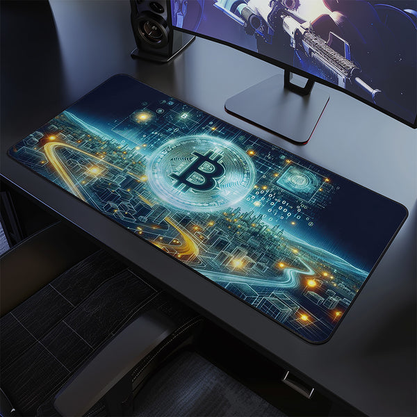 Bitcoin Deskpad Desk Pad Mouse Mat 90x40cm - image 1