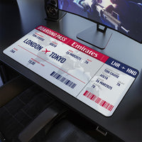 Boarding Pass Desk Pad Mouse Mat 90x40cm - image 1