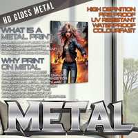 Burning Fear metal print wall art