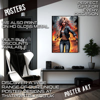 Burning Fear metal print wall art