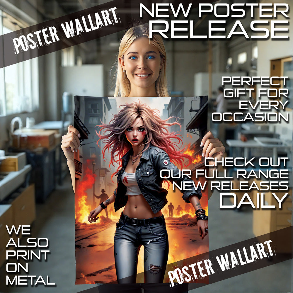 Burning Fear metal print wall art