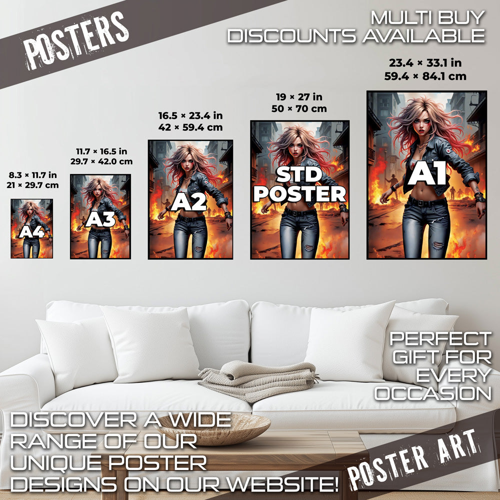 Burning Fear metal print wall art