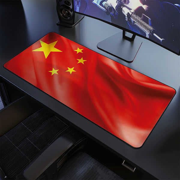 Chinese Flag Desk Pad Mouse Mat 90x40cm - image 1