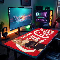 Coca Cola Basque Girl Desk Pad Mouse Mat 90x40cm - image 4