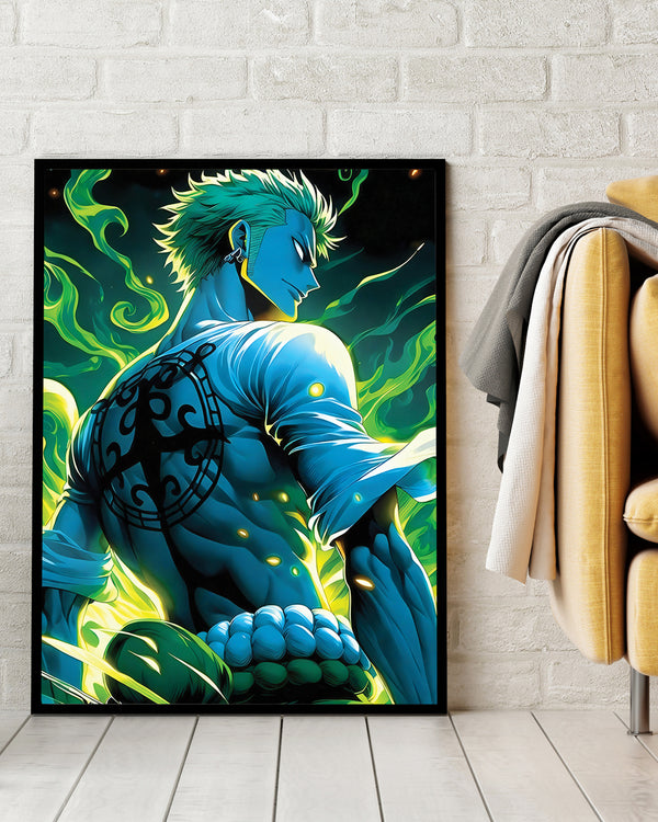 Darkness of Zoro metal print wall art