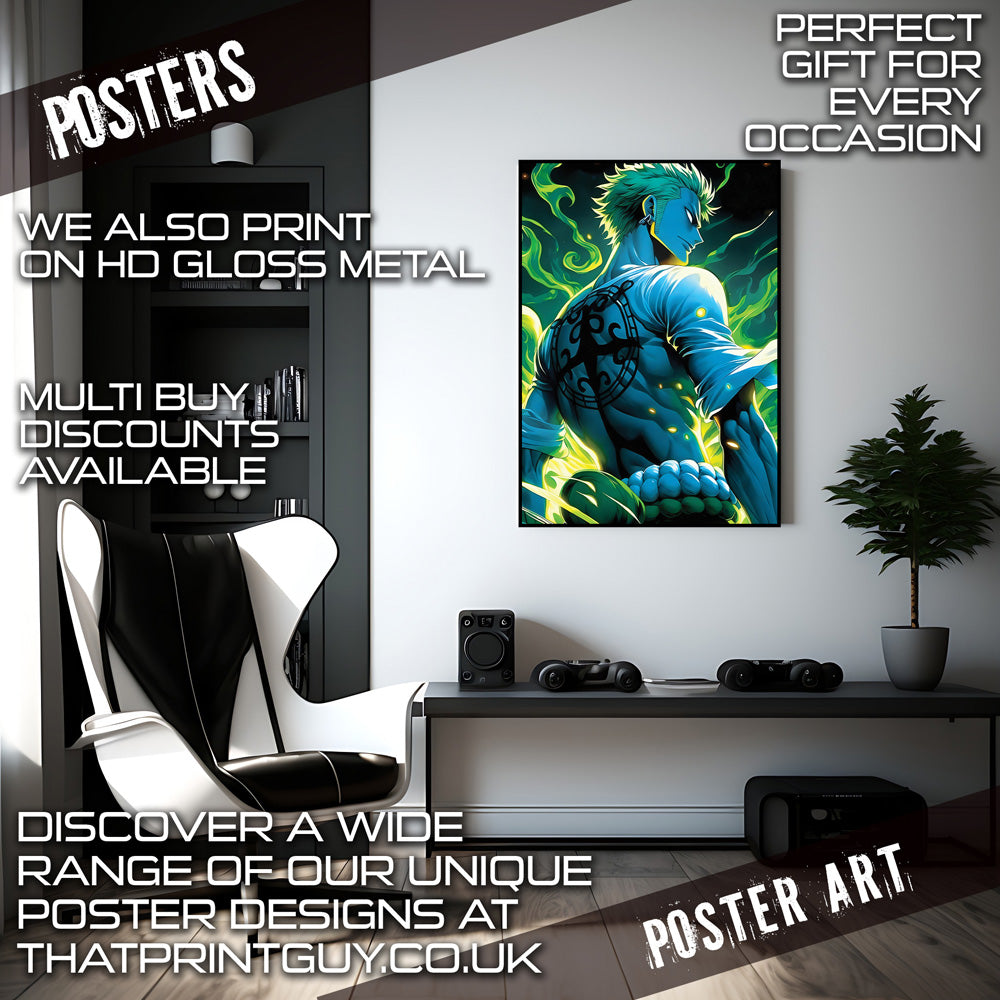 Darkness of Zoro metal print wall art