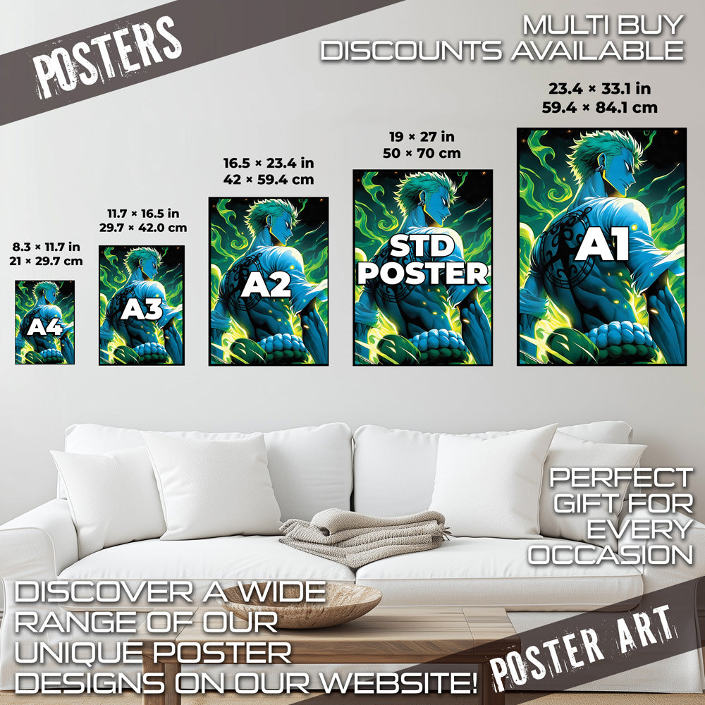 Darkness of Zoro metal print wall art